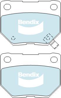 BENDIX DB1220 MKT - Bremžu uzliku kompl., Disku bremzes autodraugiem.lv