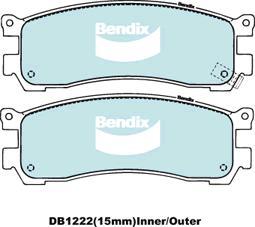 BENDIX DB1222 MKT - Bremžu uzliku kompl., Disku bremzes autodraugiem.lv