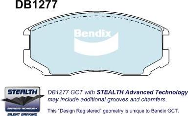 BENDIX DB1277 STEALTH GCT - Bremžu uzliku kompl., Disku bremzes autodraugiem.lv