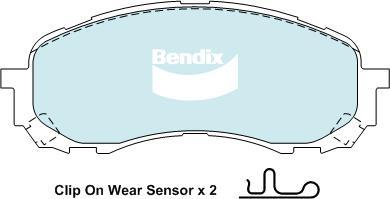 BENDIX DB1744 GCT - Bremžu uzliku kompl., Disku bremzes autodraugiem.lv