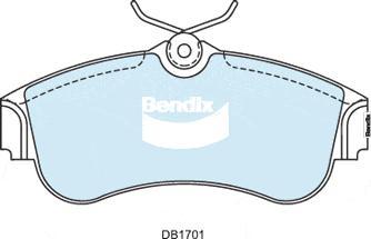 BENDIX DB1701 GCT - Bremžu uzliku kompl., Disku bremzes autodraugiem.lv