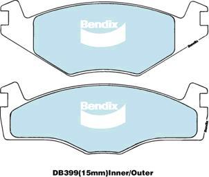 BENDIX DB399 MKT - Bremžu uzliku kompl., Disku bremzes autodraugiem.lv