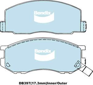 BENDIX DB397 GCT - Bremžu uzliku kompl., Disku bremzes autodraugiem.lv