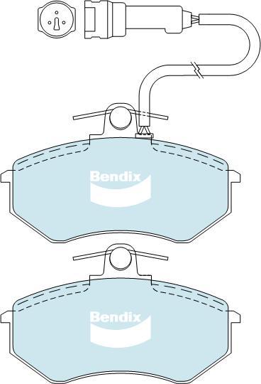 BENDIX DB343 MKT - Bremžu uzliku kompl., Disku bremzes autodraugiem.lv