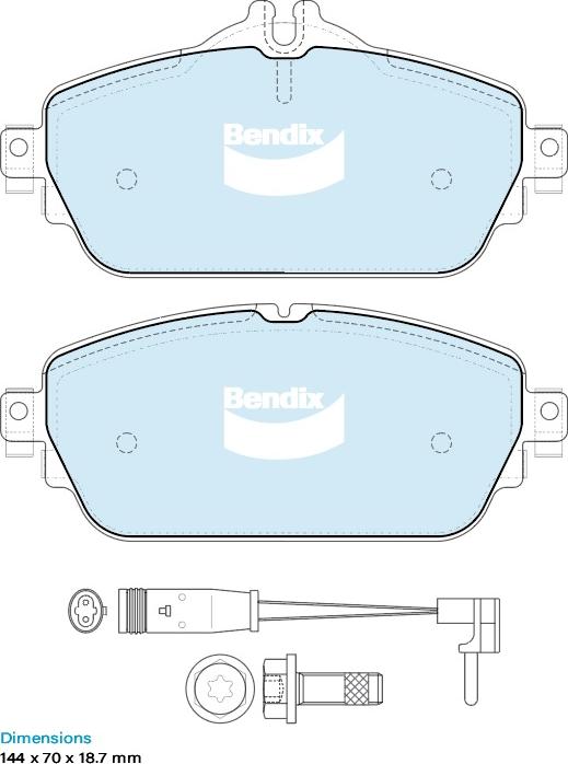 BENDIX DB2403 EURO+ - Bremžu uzliku kompl., Disku bremzes autodraugiem.lv