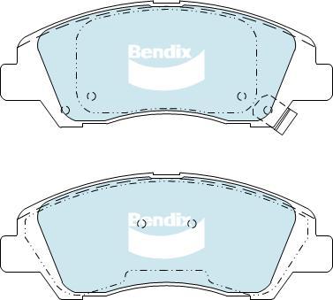 BENDIX DB2420 GCT - Bremžu uzliku kompl., Disku bremzes autodraugiem.lv