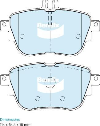 BENDIX DB2581 EURO+ - Bremžu uzliku kompl., Disku bremzes autodraugiem.lv