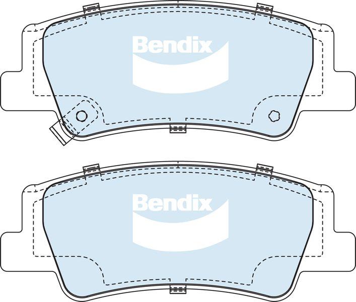 BENDIX DB2612 GCT - Bremžu uzliku kompl., Disku bremzes autodraugiem.lv