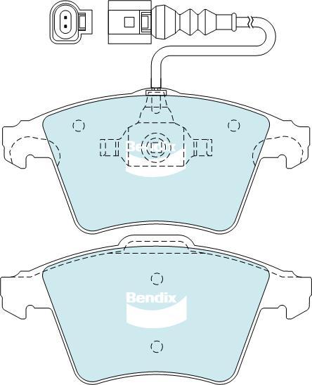 BENDIX DB2199 EURO+ - Bremžu uzliku kompl., Disku bremzes autodraugiem.lv