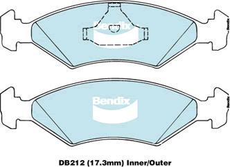 BENDIX DB212 GCT - Bremžu uzliku kompl., Disku bremzes autodraugiem.lv