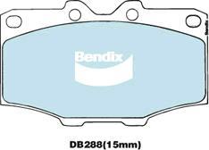 BENDIX DB288 GCT - Bremžu uzliku kompl., Disku bremzes autodraugiem.lv