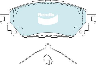 BENDIX DB2396 MKT - Bremžu uzliku kompl., Disku bremzes autodraugiem.lv