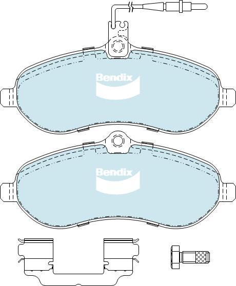 BENDIX DB2326 MKT - Bremžu uzliku kompl., Disku bremzes autodraugiem.lv