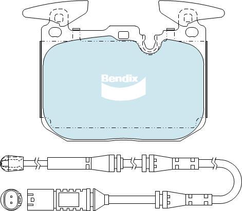 BENDIX DB2299 EURO+ - Bremžu uzliku kompl., Disku bremzes autodraugiem.lv