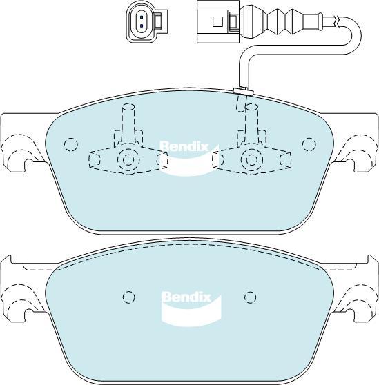 BENDIX DB2200 4WD - Bremžu uzliku kompl., Disku bremzes autodraugiem.lv