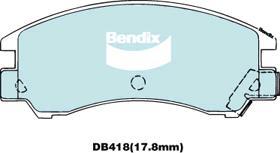 Bendix-AU DB418 GCT - Bremžu uzliku kompl., Disku bremzes autodraugiem.lv