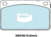 Bendix-AU DB549 EURO+ - Bremžu uzliku kompl., Disku bremzes autodraugiem.lv