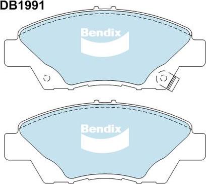 Bendix-AU DB1991 GCT - Bremžu uzliku kompl., Disku bremzes autodraugiem.lv