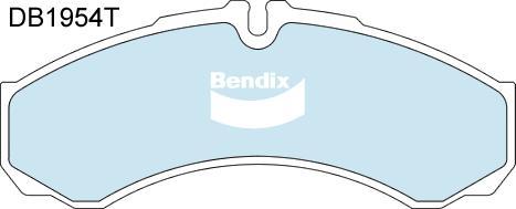 Bendix-AU DB1954T HD - Bremžu uzliku kompl., Disku bremzes autodraugiem.lv
