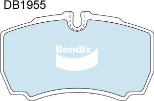 Bendix-AU DB1955 EURO+ - Bremžu uzliku kompl., Disku bremzes autodraugiem.lv