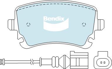 Bendix-AU DB1956 HD - Bremžu uzliku kompl., Disku bremzes autodraugiem.lv