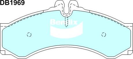 Bendix-AU DB1969 HD - Bremžu uzliku kompl., Disku bremzes autodraugiem.lv