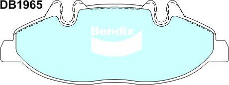 Bendix-AU DB1965 EURO+ - Bremžu uzliku kompl., Disku bremzes autodraugiem.lv