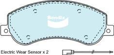 Bendix-AU DB1915 EURO+ - Bremžu uzliku kompl., Disku bremzes autodraugiem.lv