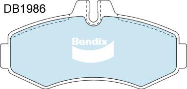 Bendix-AU DB1986 HD - Bremžu uzliku kompl., Disku bremzes autodraugiem.lv