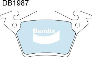 Bendix-AU DB1987 HD - Bremžu uzliku kompl., Disku bremzes autodraugiem.lv