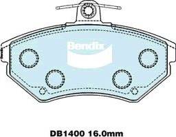 Bendix-AU DB1400 EURO+ - Bremžu uzliku kompl., Disku bremzes autodraugiem.lv