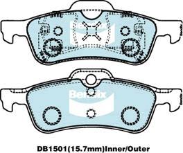 Bendix-AU DB1501 EURO+ - Bremžu uzliku kompl., Disku bremzes autodraugiem.lv