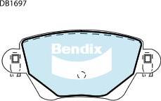 Bendix-AU DB1697 GCT - Bremžu uzliku kompl., Disku bremzes autodraugiem.lv