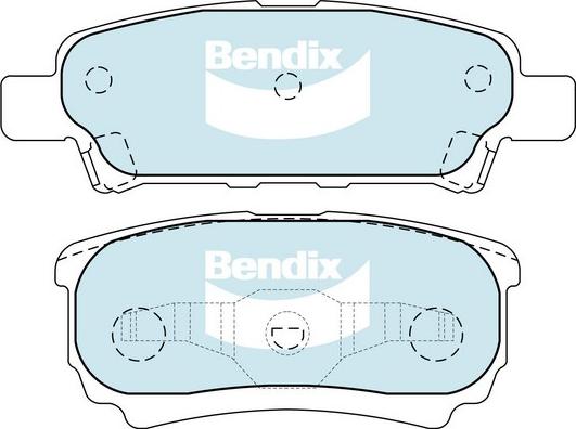 Bendix-AU DB1686 ULT - Bremžu uzliku kompl., Disku bremzes autodraugiem.lv