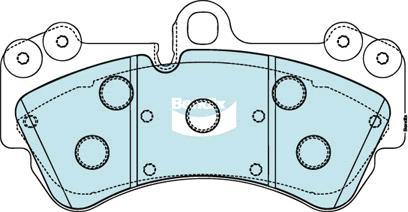 Bendix-AU DB1676 EURO+ - Bremžu uzliku kompl., Disku bremzes autodraugiem.lv