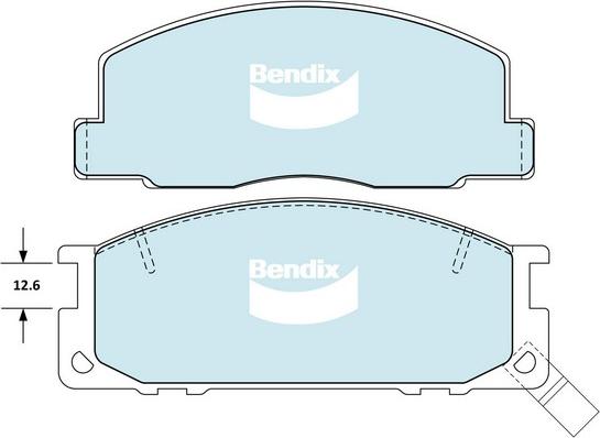 Bendix-AU DB1122W HD - Bremžu uzliku kompl., Disku bremzes autodraugiem.lv