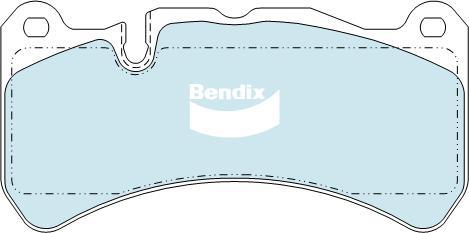 Bendix-AU DB1845 EURO+ - Bremžu uzliku kompl., Disku bremzes autodraugiem.lv