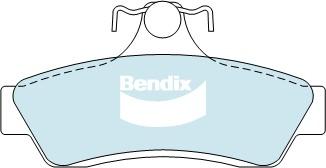 Bendix-AU DB1332 SRT - Bremžu uzliku kompl., Disku bremzes autodraugiem.lv
