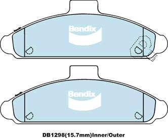 Bendix-AU DB1298 GCT - Bremžu uzliku kompl., Disku bremzes autodraugiem.lv