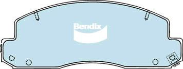 Bendix-AU DB1293 -4WD - Bremžu uzliku kompl., Disku bremzes autodraugiem.lv