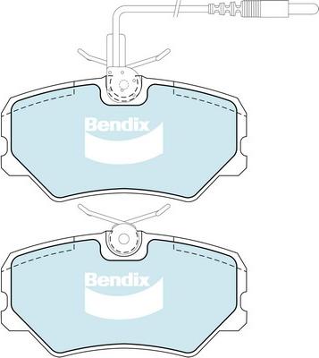 Bendix-AU DB1258 GCT - Bremžu uzliku kompl., Disku bremzes autodraugiem.lv