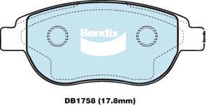 Bendix-AU DB1758 EURO+ - Bremžu uzliku kompl., Disku bremzes autodraugiem.lv