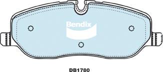 Bendix-AU DB1780 -4WD - Bremžu uzliku kompl., Disku bremzes autodraugiem.lv