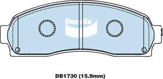 Bendix-AU DB1730 -4WD - Bremžu uzliku kompl., Disku bremzes autodraugiem.lv