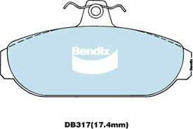 Bendix-AU DB317 GCT - Bremžu uzliku kompl., Disku bremzes autodraugiem.lv