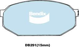 Bendix-AU DB291 GCT - Bremžu uzliku kompl., Disku bremzes autodraugiem.lv