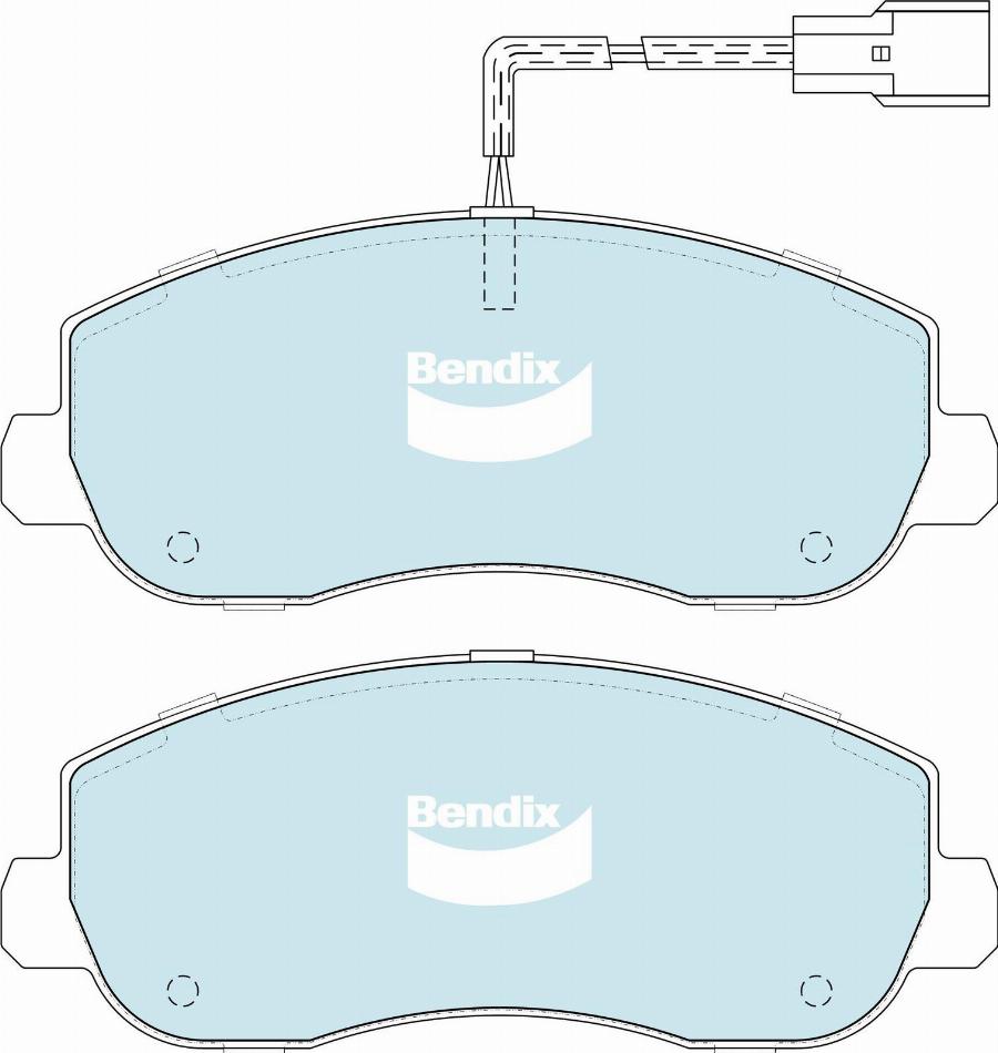 Bendix-AU DB2476 HD - Bremžu uzliku kompl., Disku bremzes autodraugiem.lv