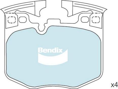 Bendix-AU DB2545 EURO+ - Bremžu uzliku kompl., Disku bremzes autodraugiem.lv