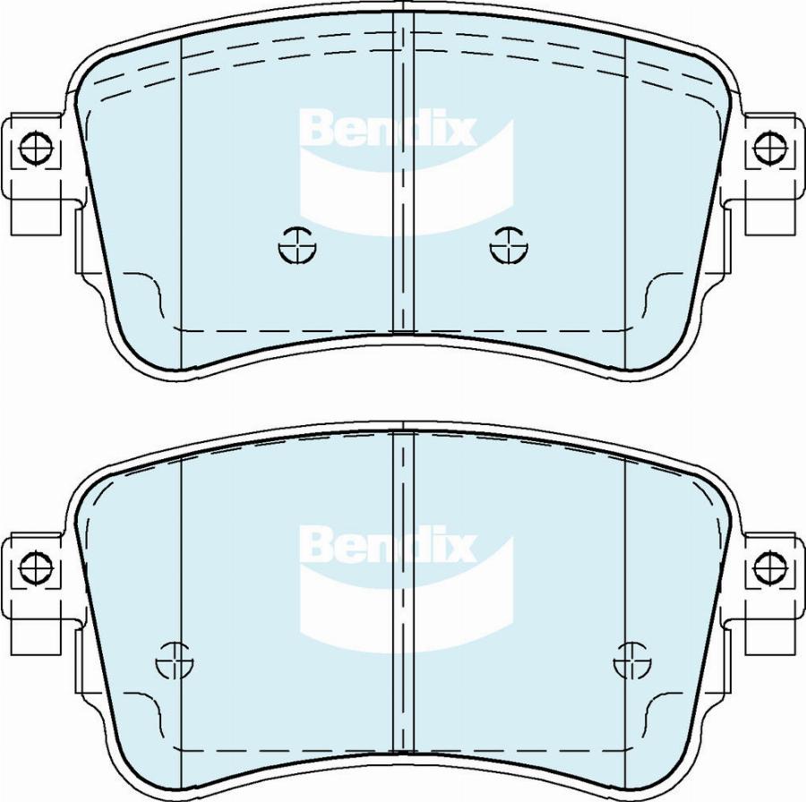 Bendix-AU DB2548 EURO+ - Bremžu uzliku kompl., Disku bremzes autodraugiem.lv