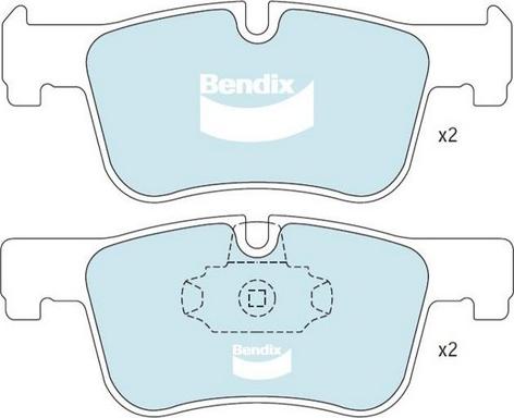 Bendix-AU DB2563 EURO+ - Bremžu uzliku kompl., Disku bremzes autodraugiem.lv